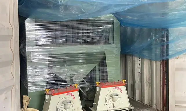 Standard Model Roller Conveyor Shot Blasting Machine Delivery Site