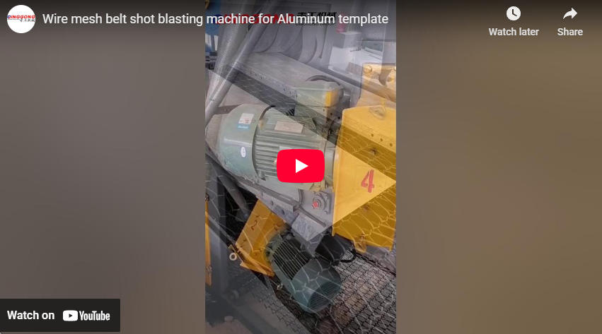 Wire mesh belt shot blasting machine for Aluminum template