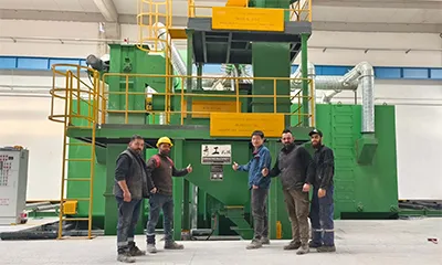 Successful Installation of Large Roller Conveyor Shot Blasting Machine