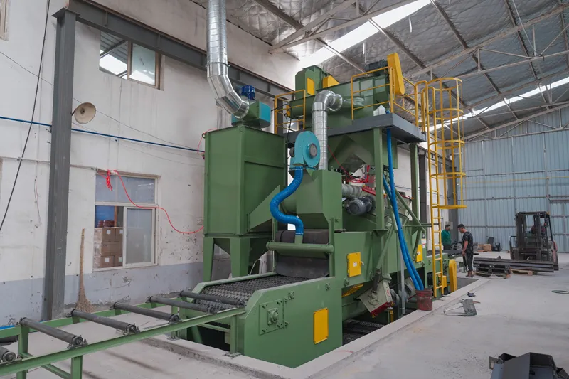 Mesh Belt Shot Blasting Machine for Leaf Springs Mesh Belt Shot Blasting Machine for Leaf Springs