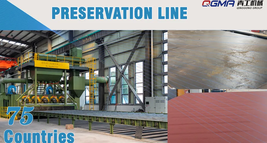 Steel Plate Preservation Line | Steel Plate Shot Blasting and Painting Line & Blast and Prime