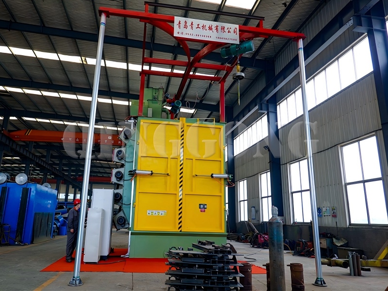 double hook shot blasting machine
